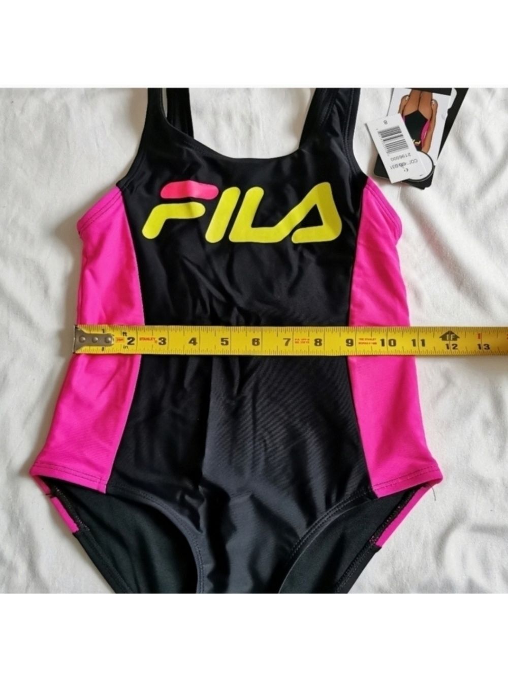 Fila Blackpink Swimwear Kids Size 8 1 Piece Swimsuit